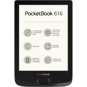 Електронна книга з підсвічуванням PocketBook 616 Basic Lux 2 Obsidian Black PB616-H-CIS (UA)
